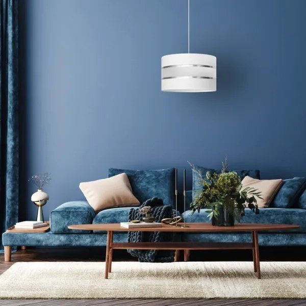 Csillár zsinóron HELEN 1xE27/15W/230V á. 35 cm fehér