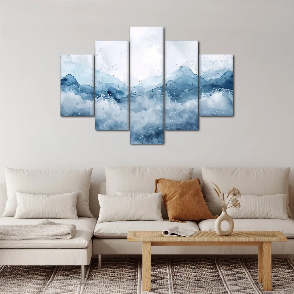 Kép - Felhők és hullámok, akvarell (150x105 cm)