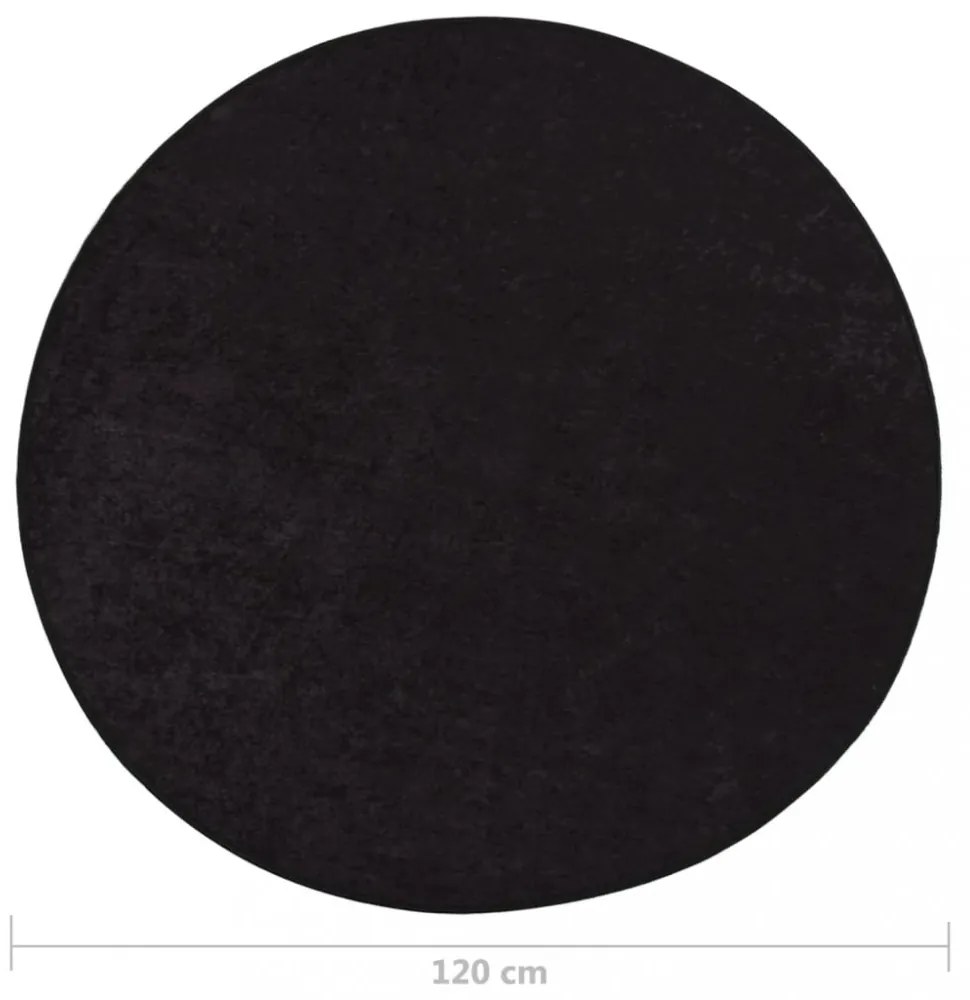 antracitszürke csúszásmentes mosható szőnyeg φ 120 cm