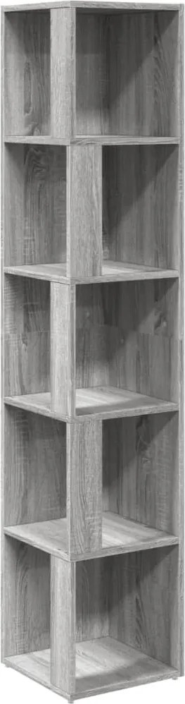 vidaXL szürke sonoma színű szerelt fa sarokszekrény 33 x 33 x 164,5 cm