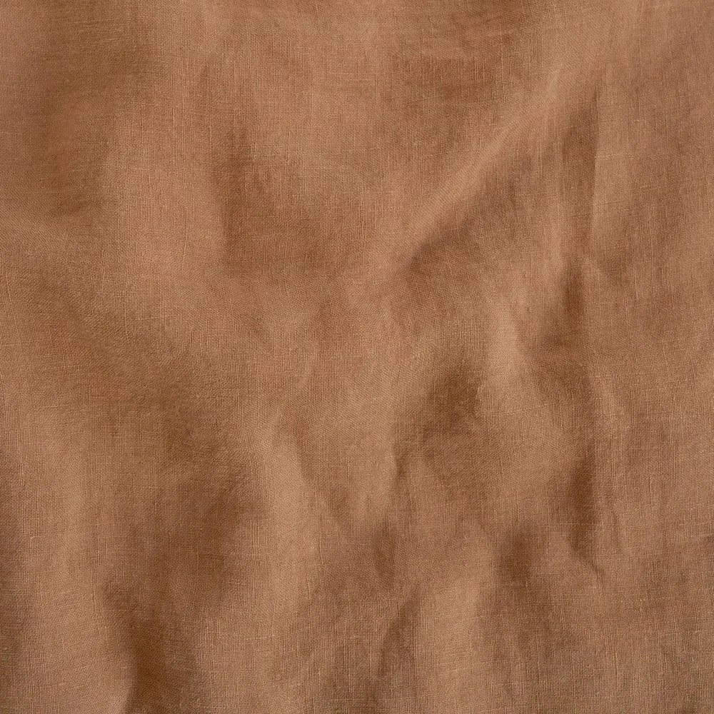 Barna kétszemélyes hosszabbított len ágyneműhuzat 200x220 cm – Linen Tales