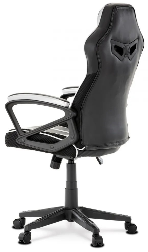 Scaun pivotant Gamer Office, culoare negru-argintiu, cu mecanism de pivotare KA-Y341