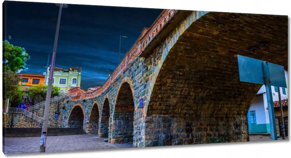 Festmények 115x55 Híd Építészet Tájkép