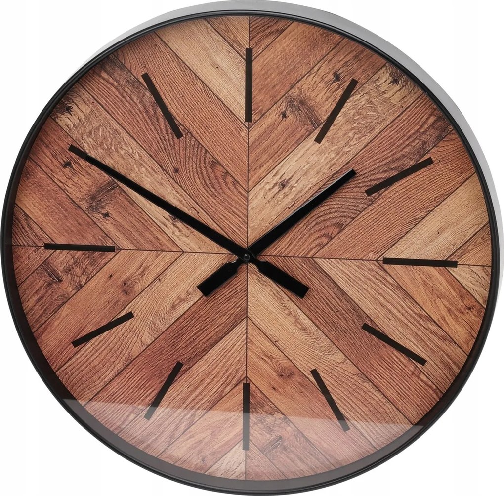 Falióra halszálka Fa Utánzat Nagy kerek fali akasztós 50 cm