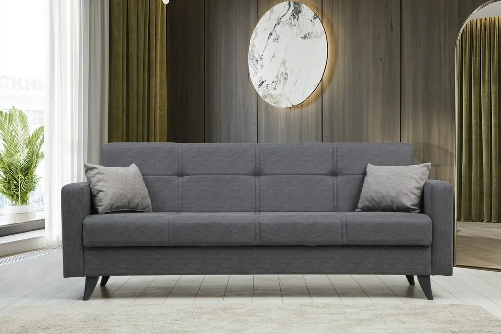 Polya 3 Dark Grey kihúzható kanapé