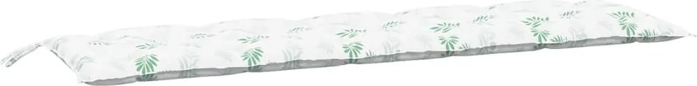 vidaXL levélmintás oxford szövet kerti padpárna 180 x 50 x 7 cm
