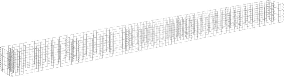 vidaXL horganyzott acél gabion magaságyás 450 x 30 x 30 cm