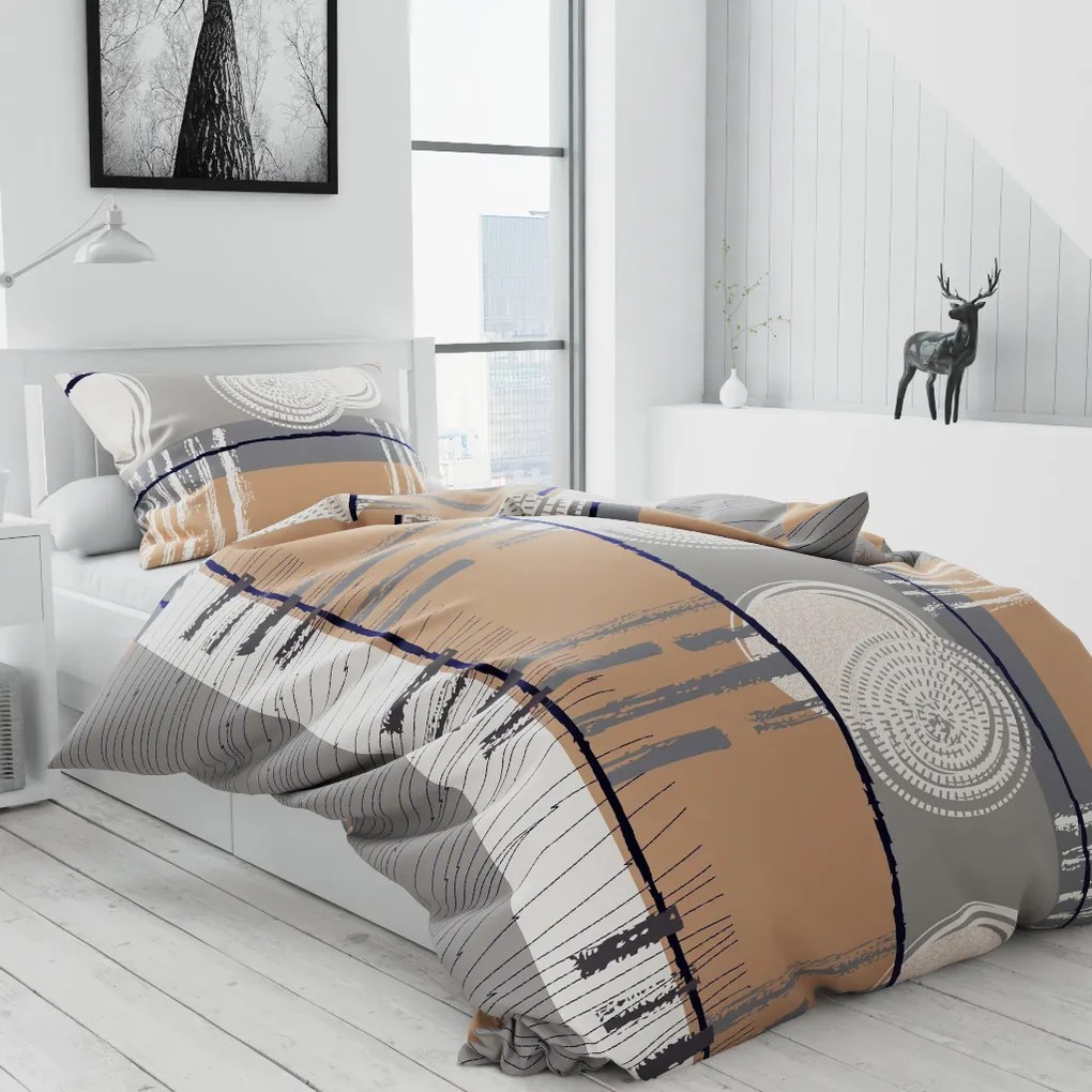 Pamut ágyneműhuzat PINIA szürke Ágyneműhuzat mérete: 70 x 90 cm | 140 x 200 cm