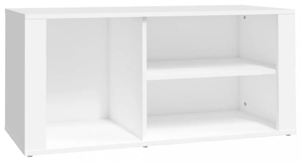 fehér szerelt fa cipősszekrény 100x35x45 cm