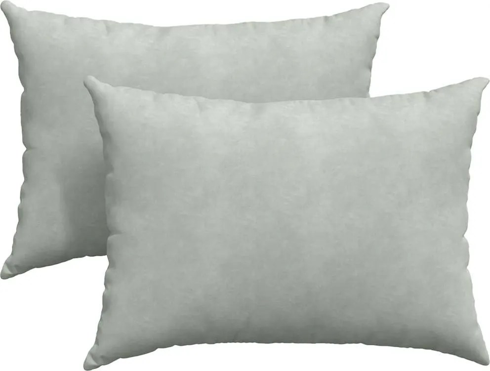 vidaXL Kanapé párnák 2 pcs Világosszürke 70 x 50 cm Bársonyos szövet