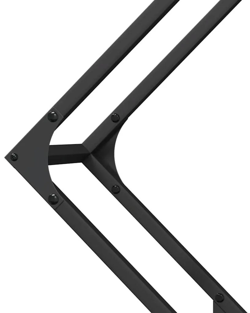 fekete hidegen hengerelt acél tűzifatároló 80x25x80 cm