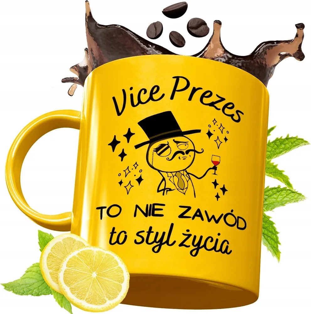 Prémium Arany Bögre Vice Elnök Ajándék Nyomtatott Fotóval