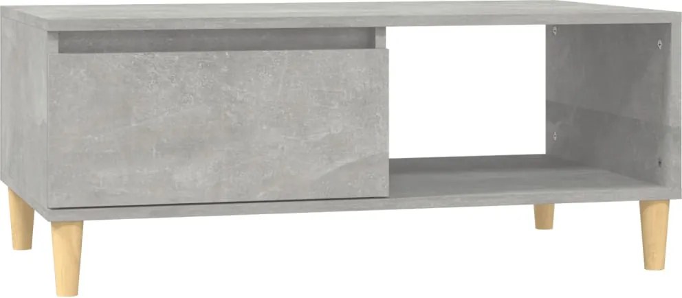 vidaXL betonszürke szerelt fa dohányzóasztal 90x50x36,5 cm