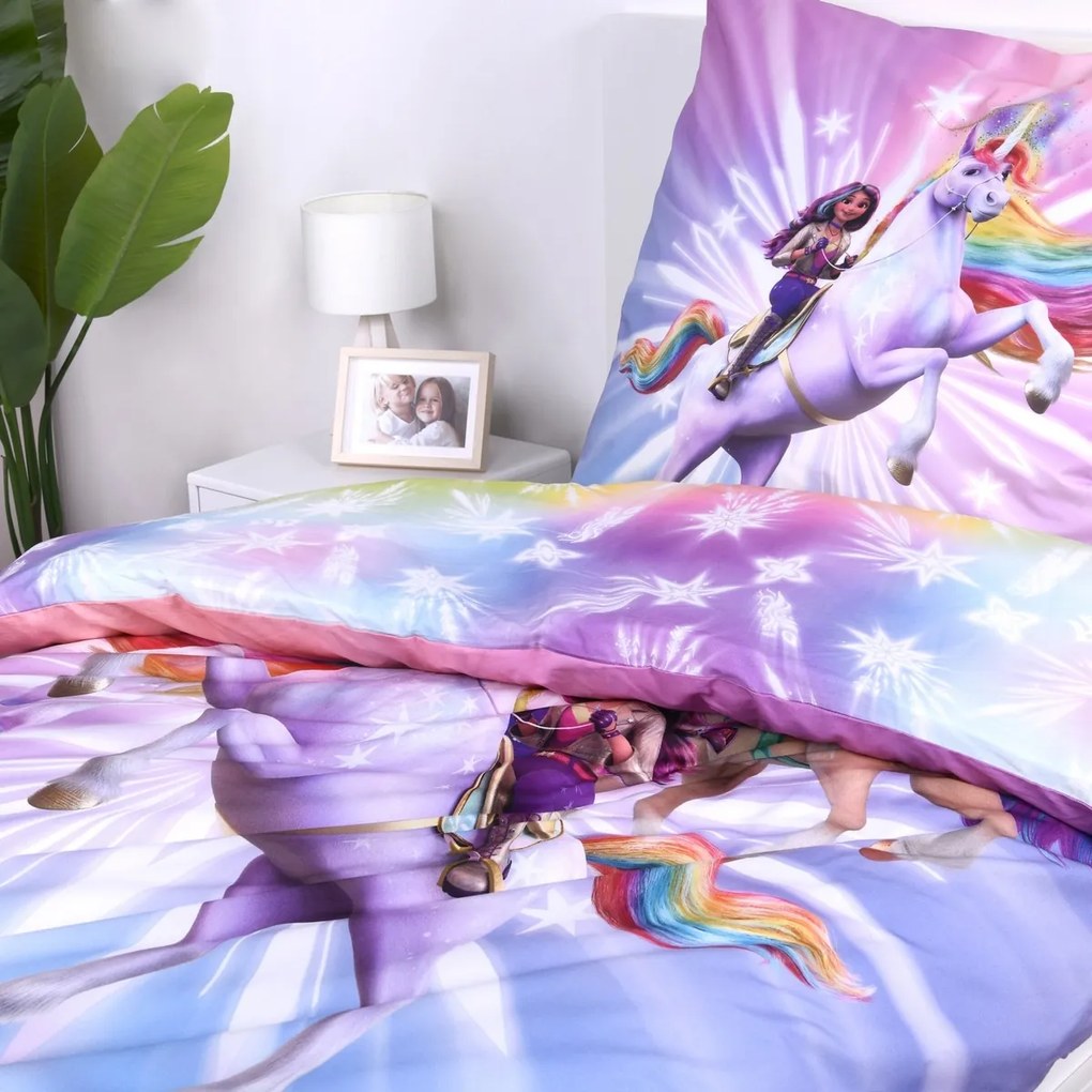 Herding Pamut ágynemű Unicorn Academy, 140 x 200cm, 70 x 90 cm, 140 x 200 cm, 70 x 90 cm