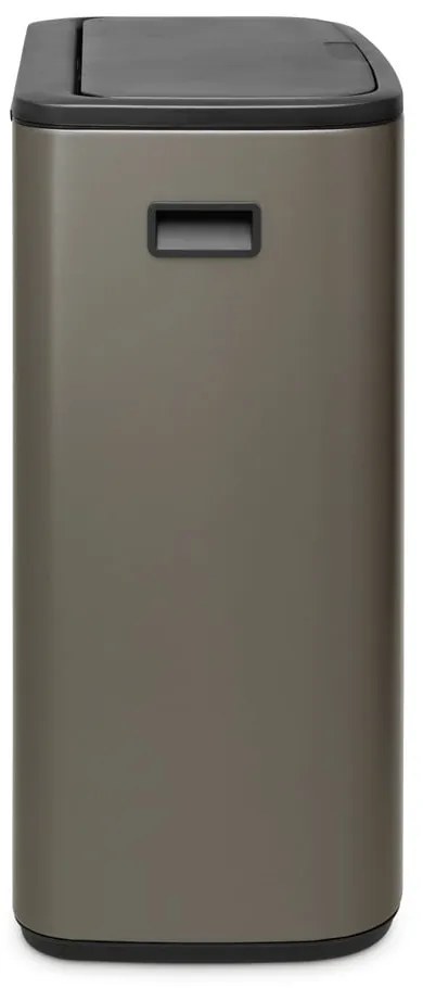 Szürke acél érintésre nyíló szelektív szemetes 60 l Bo Touch Bin – Brabantia