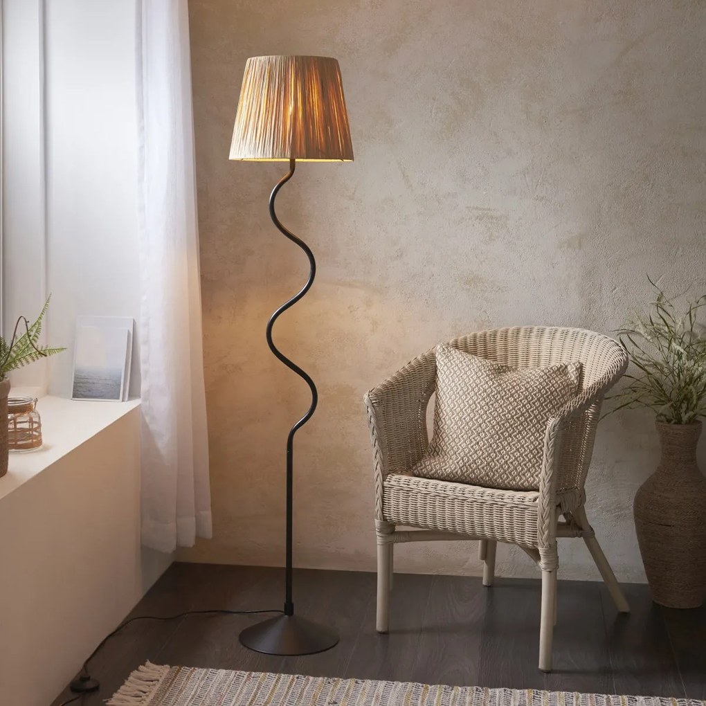 Endon glamour modern állólámpa wriggle fekete end114223