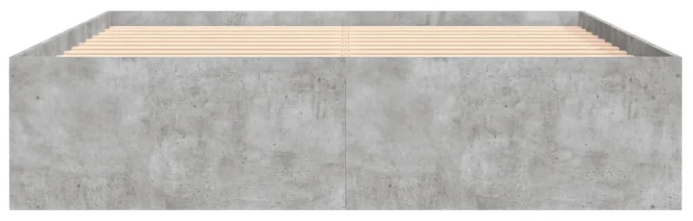 betonszürke ágykeret 160 x 200 cm