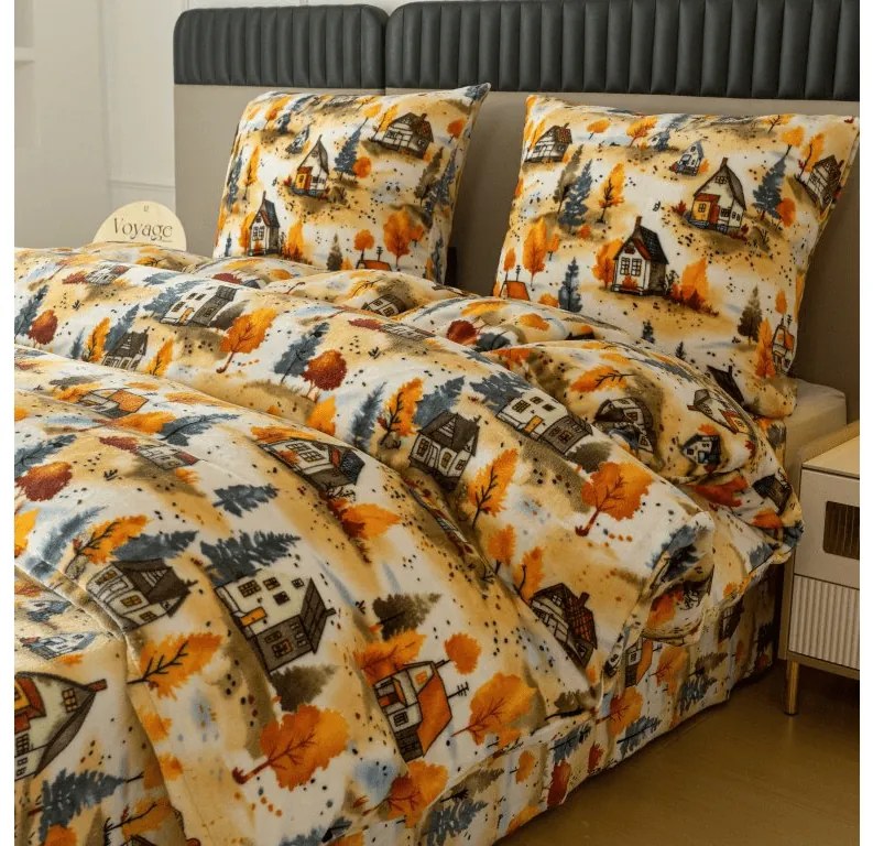 Mikroplüss ágyneműhuzat AUTUMN VILLAGE színes Ágyneműhuzat mérete: 70 x 90 cm | 140 x 200 cm