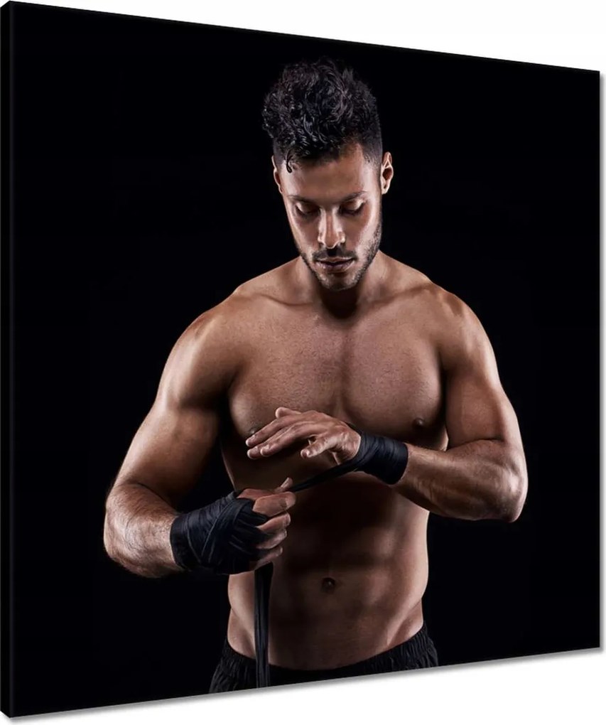 Vászonkép 60x60 Fiatal férfi bokszoló