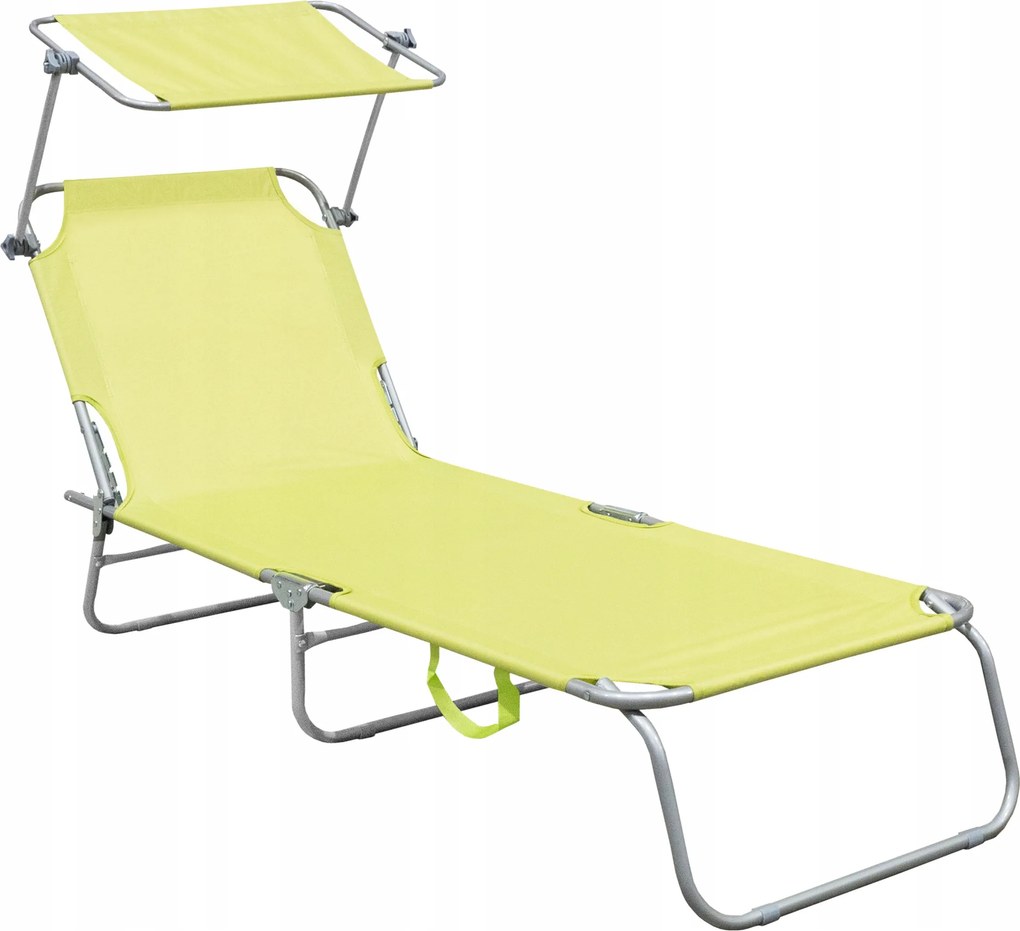 Linder Exclusiv Kerti napozóágy napellenzővel Zöld