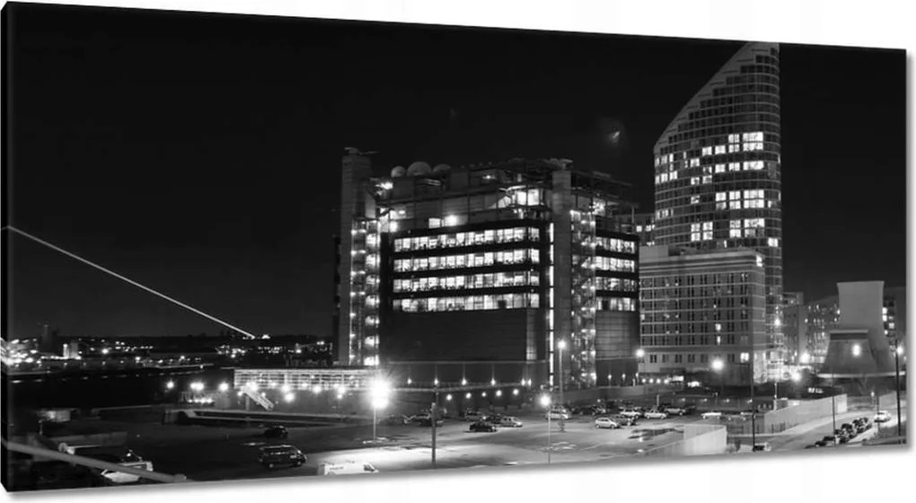 Festmények 115x55 A felhőkarcolók szépen világítanak