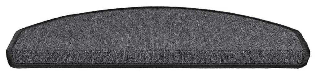 20 db antracitszürke félkör alakú lépcsőszőnyegek 65 x 24 x 4 cm