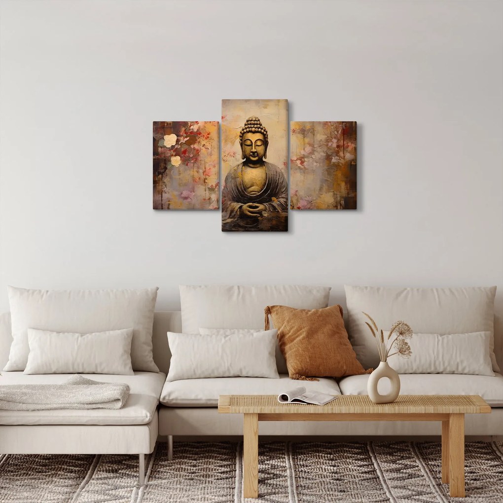 Kép - Buddha, festészet (90x60 cm)