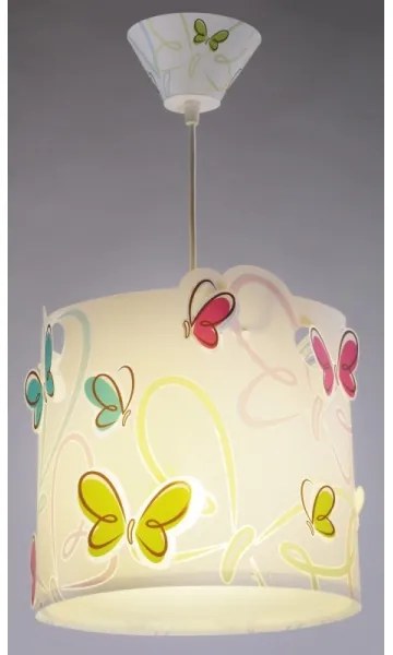 Dalber 62142 - Gyermek csillár BUTTERFLY 1xE27/60W/230V