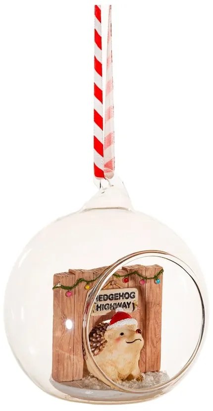 Poligyanta kézzel készített karácsonyfadísz ø 8 cm Hedgehog Highway – Sass &amp; Belle