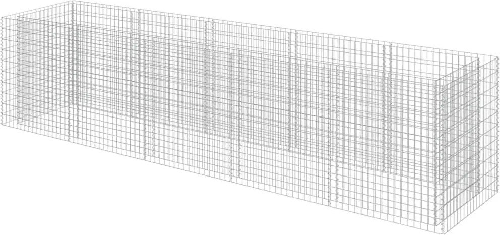 vidaXL horganyozott acél gabion magaságyás 450 x 90 x 100 cm