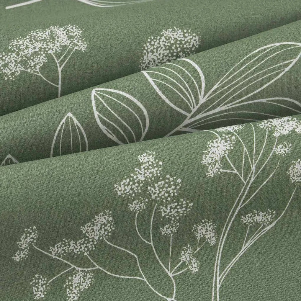 Goldea ovális pamut terítő - gyógynövény levelek 120 x 160 cm