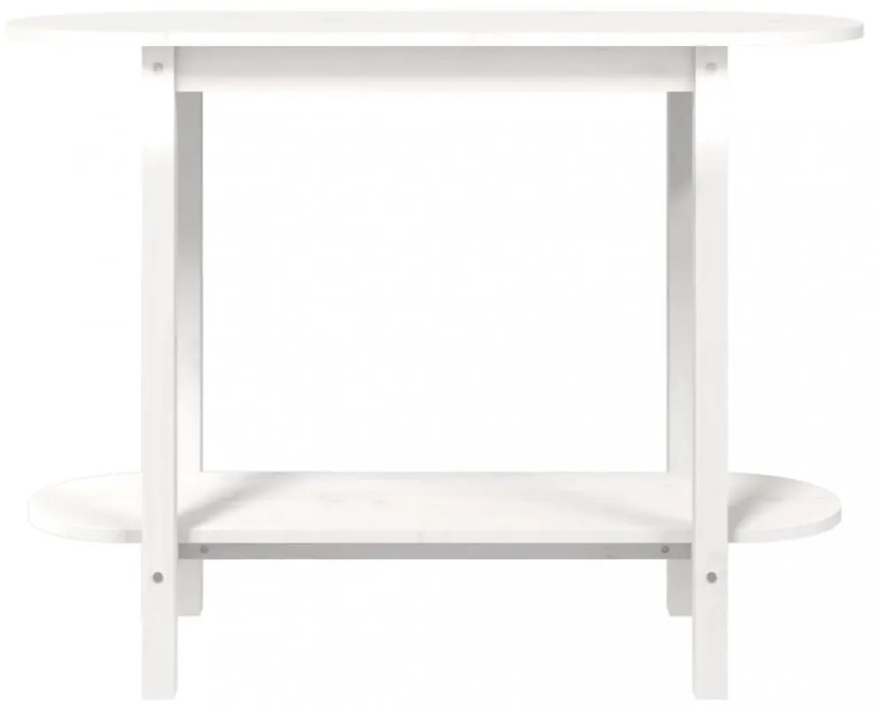 fehér tömör fenyőfa tálalóasztal 110 x 40 x 80 cm