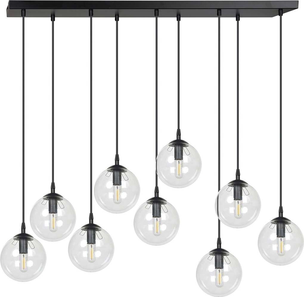 Emibig modern függeszték cosmo fekete átlátszó emi711/9