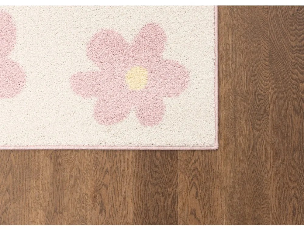 Rózsaszín-elefántcsont színű gyerek szőnyeg 80x150 cm Dazzy Rose – FD