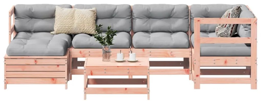 vidaXL 7 részes tömör duglászfenyő kerti kanapészett