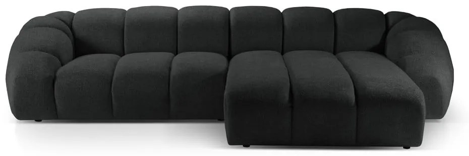 Fekete sarokkanapé (jobb oldali) Diana – Micadoni
