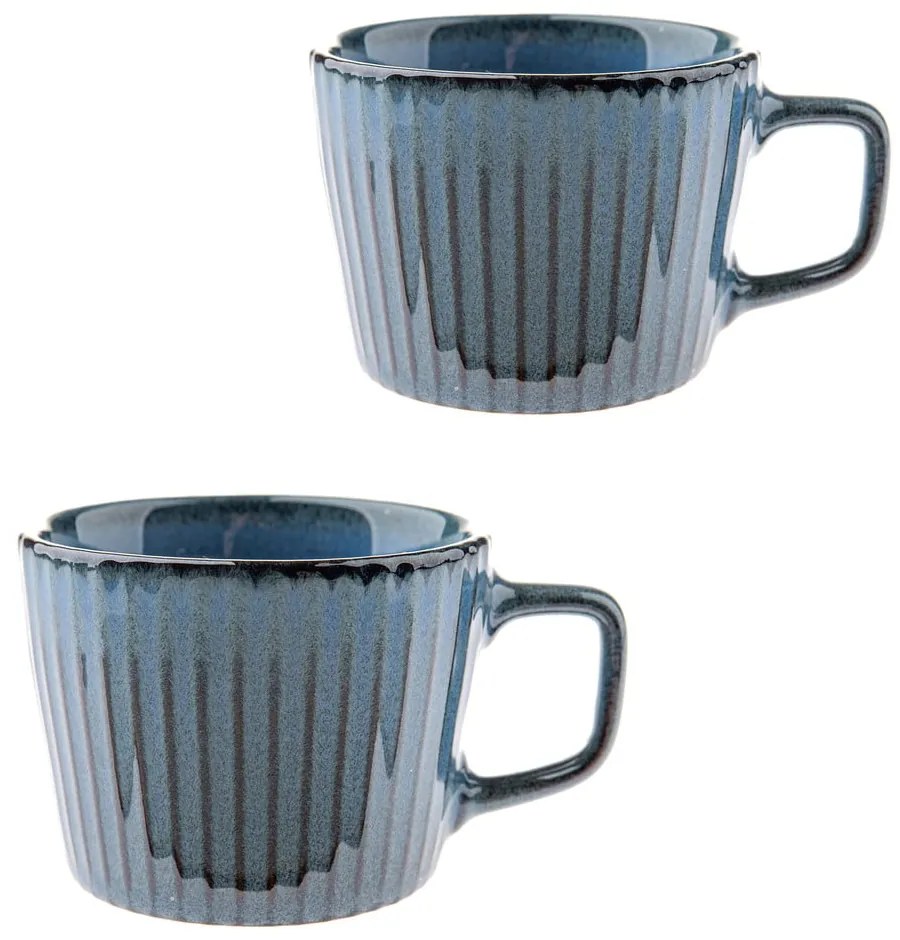 Kék kőedény bögre szett 2 db-os cappucinóhoz 190 ml Tone – Dakls