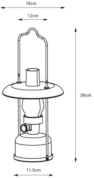 Markslöjd 108894-LED Dimmelhető újratölthető lámpa FANOS LED/2,5W/3,7V 4000 mAh IP44 sárgaréz