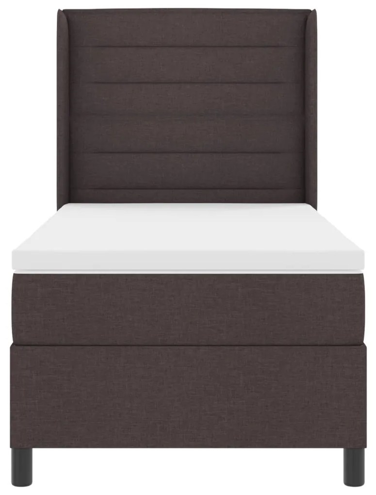 Boxspring Ágy Matrac Kávébarna 90x200 cm Szövet