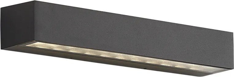 Ipari kültéri fali lámpa fekete 38 cm LED-del IP65 - Hannah