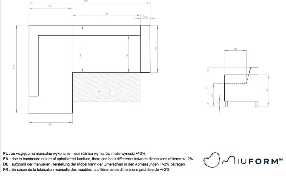 Antracitszürke kinyitható-tárolóhelyes sarokkanapé (bal oldali-L alakú) Classy Sophie – Miuform