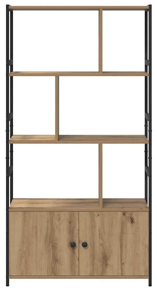 Könyvespolc kézműves tölgy 80 x 30 x 155.5 cm Faanyag