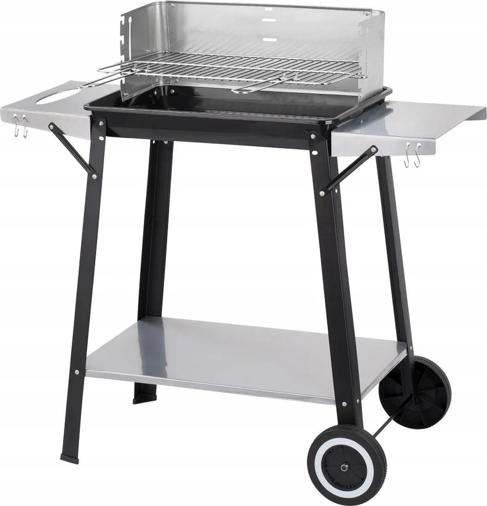 Szén Grill Kocsi Oldalsó Polccal És Állítható Grillráccsal Akár 8 Személy Számára Activa Manc