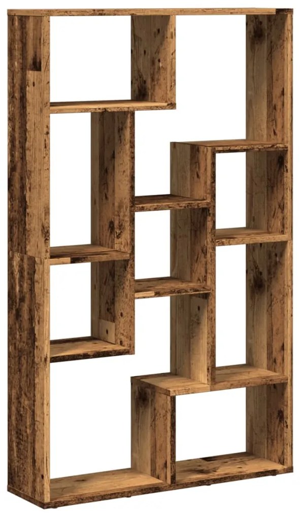 antik fa színű szerelt fa könyvszekrény 72 x 20 x 120 cm