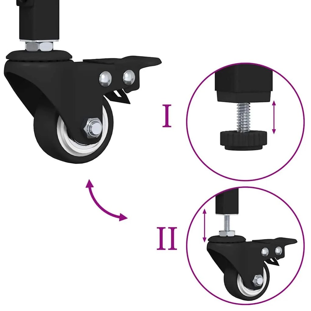 vidaXL Konyhai kocsi Artisan tölgy 50 x 35 x 75.5 cm Faanyag