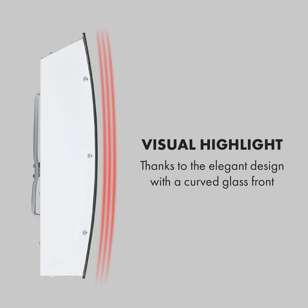 Klarstein Lindholm, konvektor, termosztát, időzítő, 2000 W