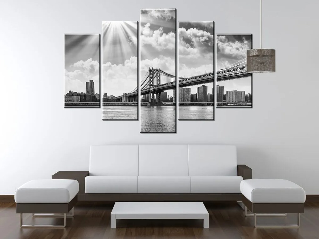 Gario Vászonkép Brooklyn New York - 5 részes Méret: 125 x 70 cm