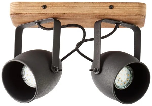 Brilliant - CROWTON spotlámpa 2xGU10/6W/230V fenyő