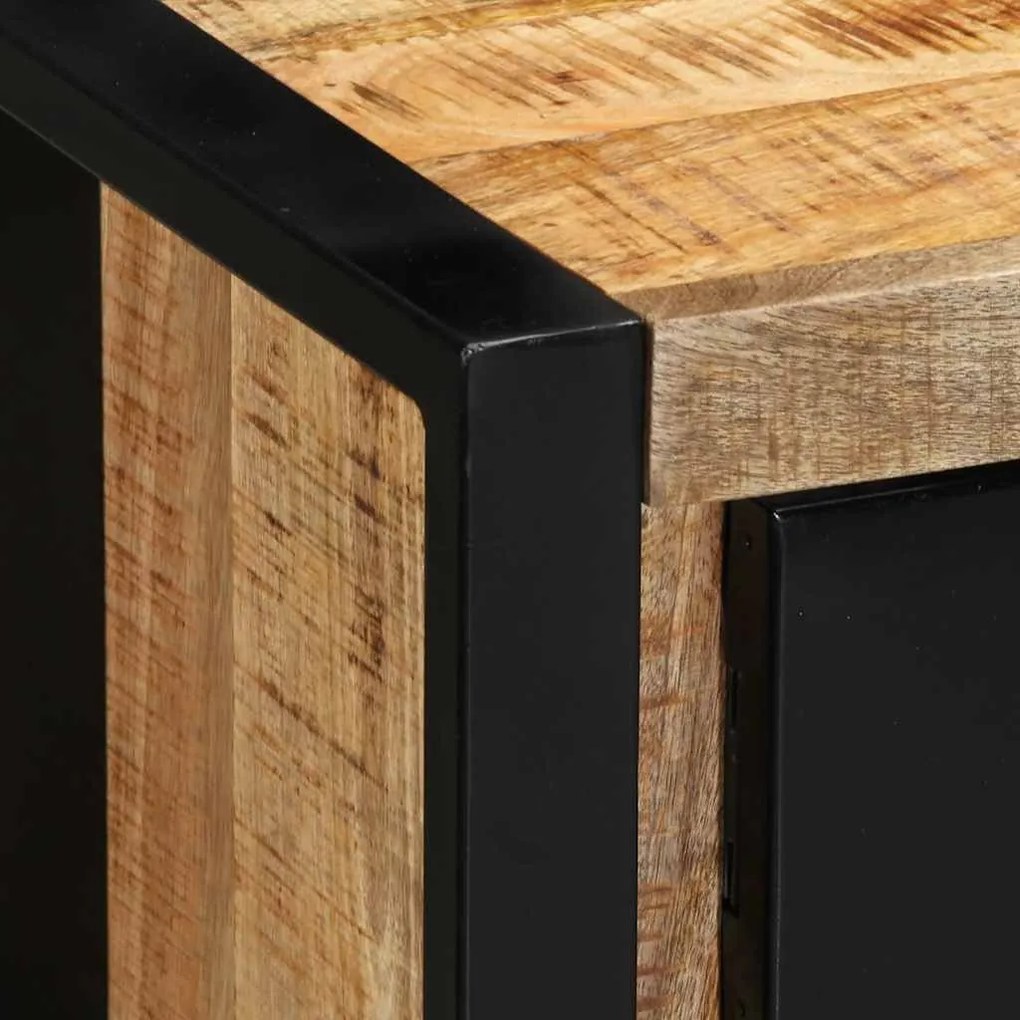 TV szekrény 100x30x35 cm tömör durva fa Mango