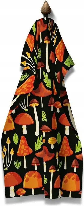 Konyhai törlőkendő 50x70 Nature forest gomba színes Domarex